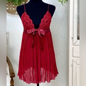 Victoria's Secret Pleated Red Babydoll